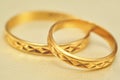 Gold rings macro Royalty Free Stock Photo