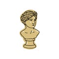 Gold Romantic Ancient Statue Of Roman goddess