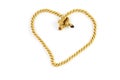 Gold rope with heart shape