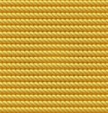 Gold rope of realistic nautical twisted rope knots, loops for decoration and covering isolated on transparent background Royalty Free Stock Photo