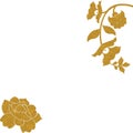 Gold roses background