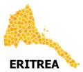 Gold Rotated Square Pattern Map of Eritrea