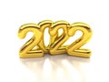 Gold rounded 2022 3d rendering