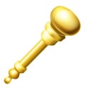 Gold Royal Sceptre Cartoon Icon