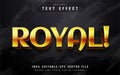 Gold royal text effect editable