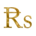 Gold Rupee Sign