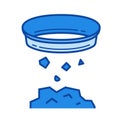 Gold rush line icon.