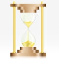 Gold Sand Glass Clock