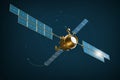 Gold Satellite In Space 041125 Royalty Free Stock Photo