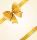 Gold Satin Ribbon. Vector