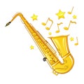 Gold saxophone