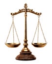 Gold scales, law and justice symbol Royalty Free Stock Photo