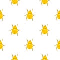 Gold scarab beetle pattern seamless Royalty Free Stock Photo