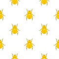 Gold scarab beetle pattern seamless