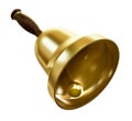 Gold school bell Royalty Free Stock Photo