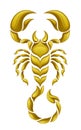 Gold scorpion Royalty Free Stock Photo