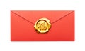 Gold Seal on Red Packet or Red Envelope