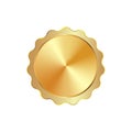 Gold Seal Stamp Badge Ribbon Isolated Vector Royalty Free Stock Photo