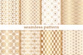 Gold seamless pattern. Chinese, Japanese background. Golden collection pattern. Asian oriental. Set background. China style tradit