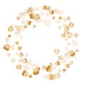 Stylish gold sea shell design. Royalty Free Stock Photo