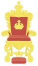 Golden throne of an emperor