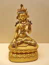 The gold seated meditative Buddha