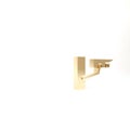 Gold Security camera icon isolated on white background. 3d illustration 3D render