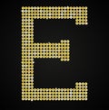 Gold sequins sings. Sequins alphabet. Eps 10. Royalty Free Stock Photo