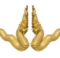 Gold serpent statue Royalty Free Stock Photo