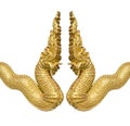 Gold serpent statue