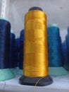 gold sewing thread fabric thread glosy