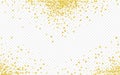 Gold Shards Paper Transparent Background. Holiday