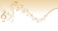 Gold Sheet Music Page Border Royalty Free Stock Photo