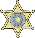 A gold `Sheriff Deputy` star badge on a white background