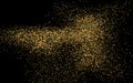 Gold Shine Bridal Black Background. Festive Dot