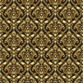 Gold shining vintage seamless pattern background