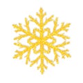 Gold shiny glitter snowflake isolated on white background vector Royalty Free Stock Photo