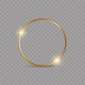 Gold shiny glowing frames set with shadows Royalty Free Stock Photo