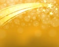 Gold Shooting Star Background Royalty Free Stock Photo