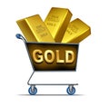 Gold shopping Royalty Free Stock Photo