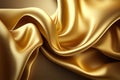 Gold silk fabric satin background Royalty Free Stock Photo