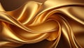 Gold silk fabric satin background Royalty Free Stock Photo