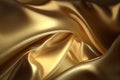 Gold silk fabric satin background Royalty Free Stock Photo