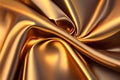 Gold silk satin fabric luxury Royalty Free Stock Photo