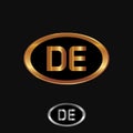 Gold and silver automotive logo with an elegant and luxurious concept