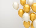 Gold and silver balloons background Royalty Free Stock Photo