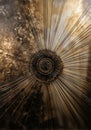 Golden and black burst in grunge style Royalty Free Stock Photo