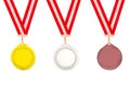 Gold Silver Bronze Medals sets