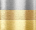 Set of brushed metal textures Royalty Free Stock Photo