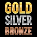 Gold Silver And Bronze Metallic Letters